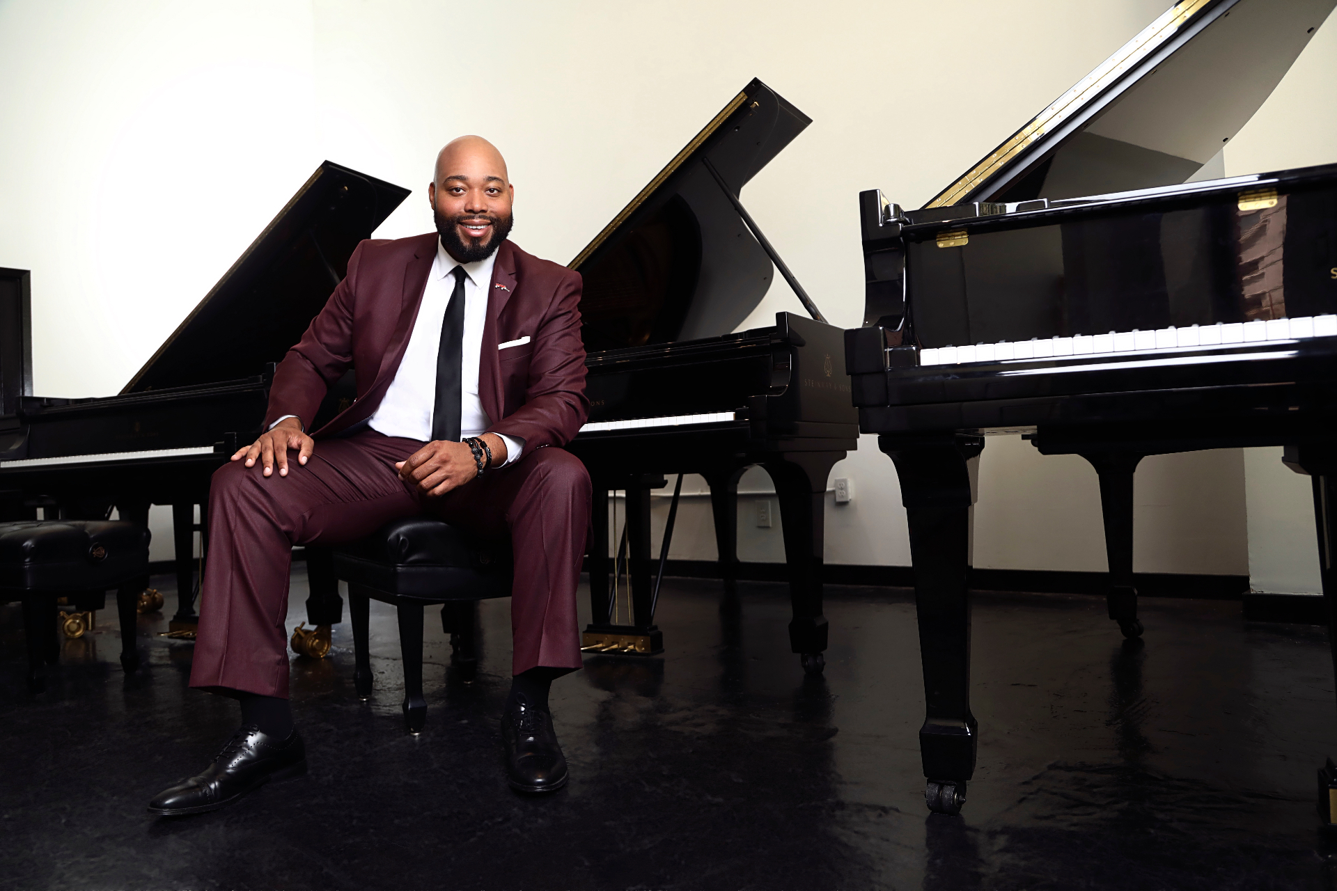 Melvin Johnson at the piano